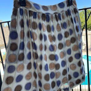 Anthropologie Edme & Esyllte Cotton Polka Dot Skirt Boho Flowy Women's Size M